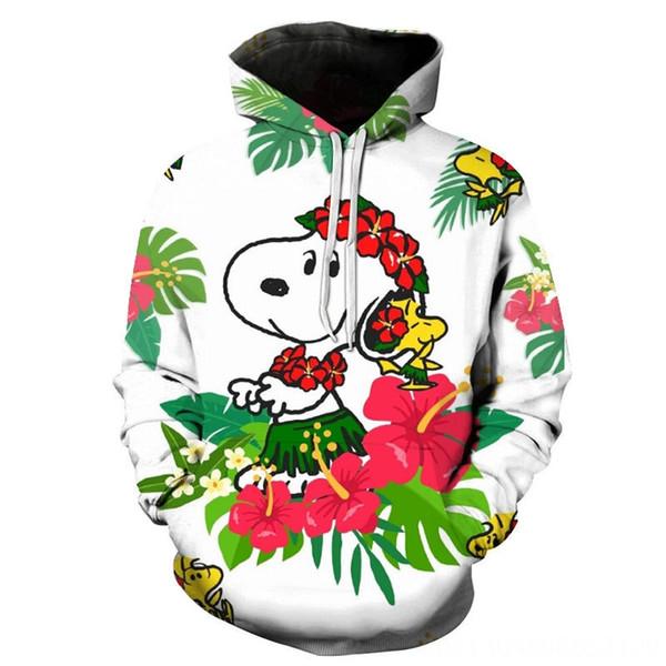 3D Printed Snoopy Digital Casual Hoodie Pullover Sweatshirt