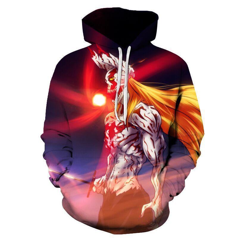 Anime Bleach 3D Printed Hooded Sweatshirt - Casual Pullover Hoodie