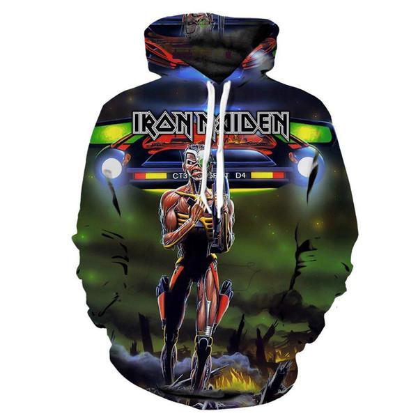 Fashion Iron Maiden Funny 3D Print Casual Hoodie Pullover