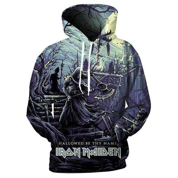 Iron Maiden Hoodie - Rock Hoodie Eddies Jumpers Quality Hooded Pullover