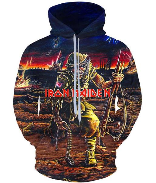 Iron Maiden Hoodie Sweatshirt - Unisex Real Dead One 3D Print Pullover