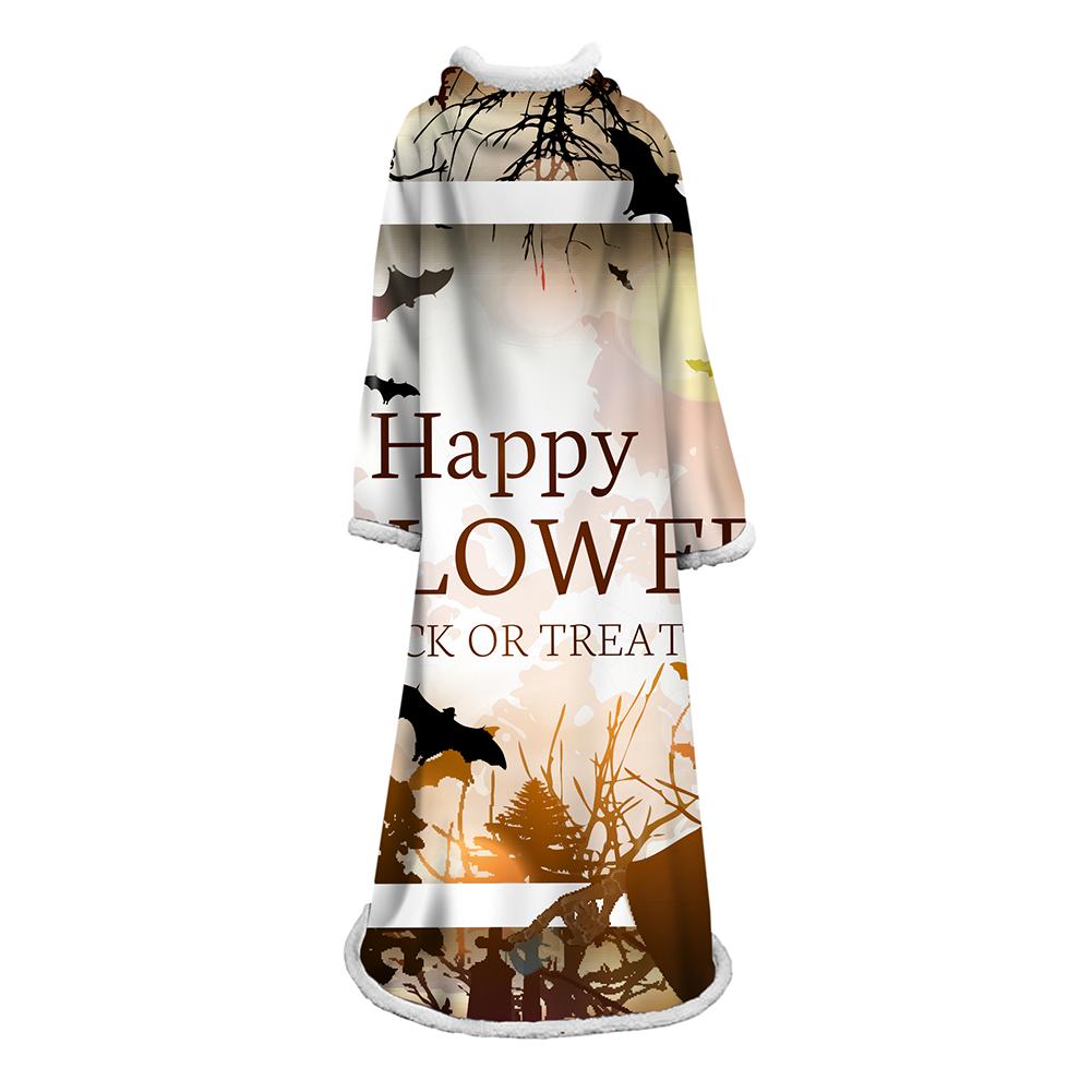 3D Digital Printed Blanket With Sleeves-Blanket Robe Halloween Party