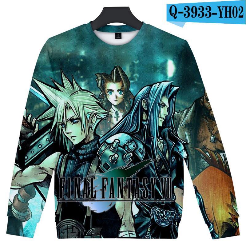 2019 Final Fantasy Harajuku O-Neck Long Sleeves Sweatshirt