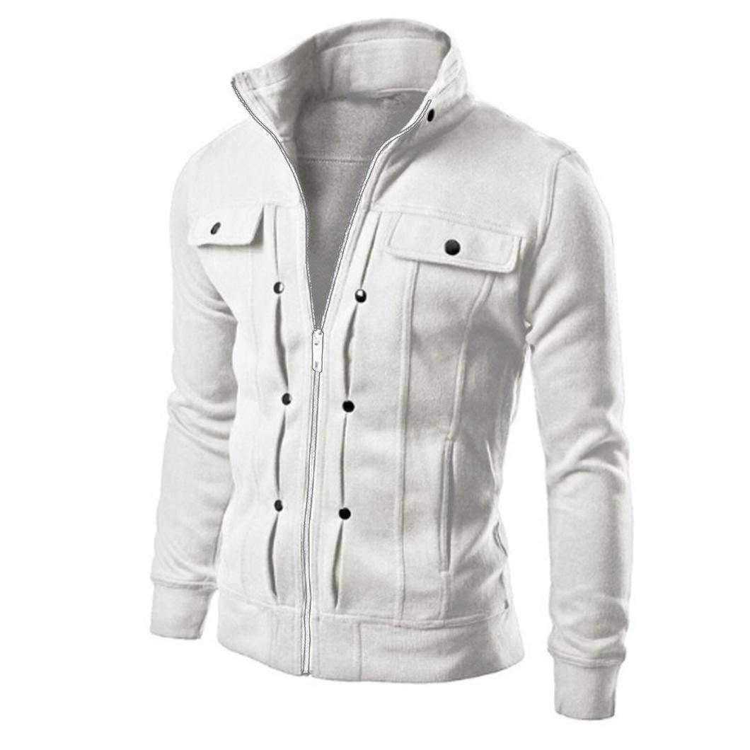 KFSO Men's Casual Winter Cotton Military Jackets Outdoor Coat Windproof Windbreaker (Coffee, XL)