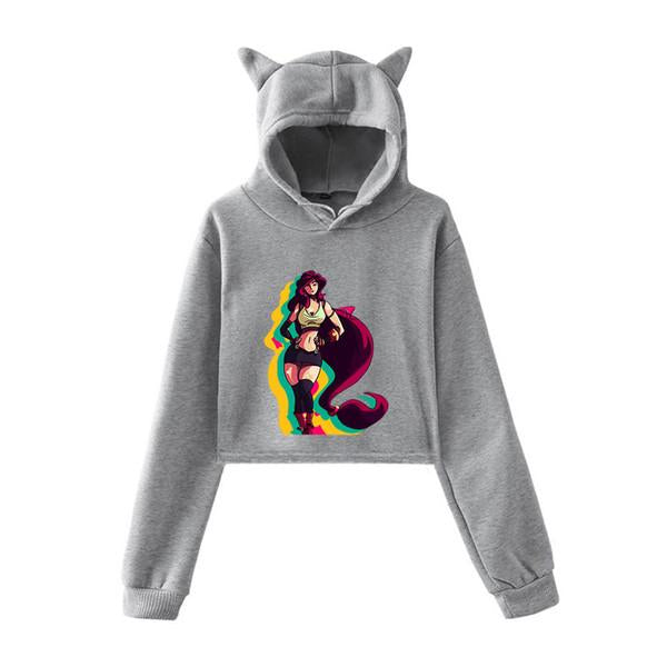 New Final Fantasy VII Girls Multicolor Short Harajuku Leisure FF7 Hoodies