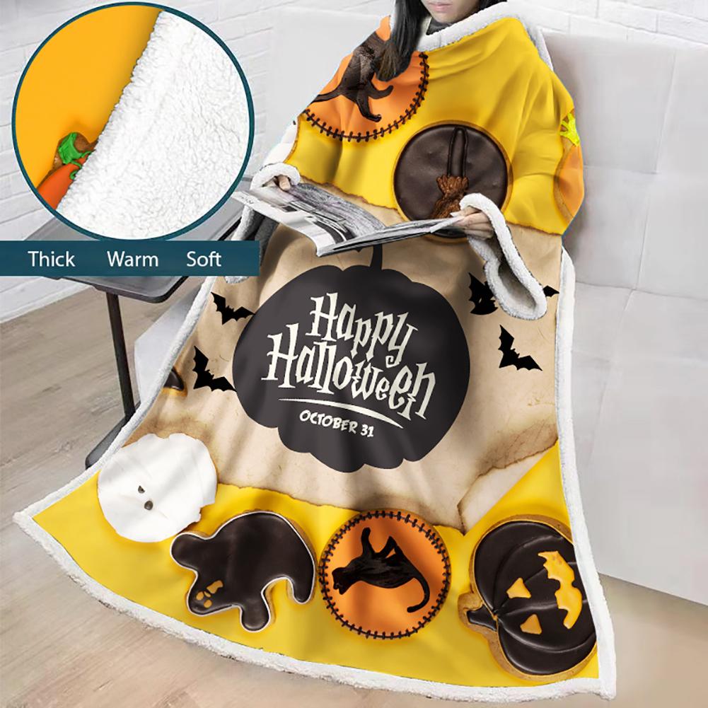 3D Digital Printed Blanket With Sleeves-Blanket Robe Halloween Party