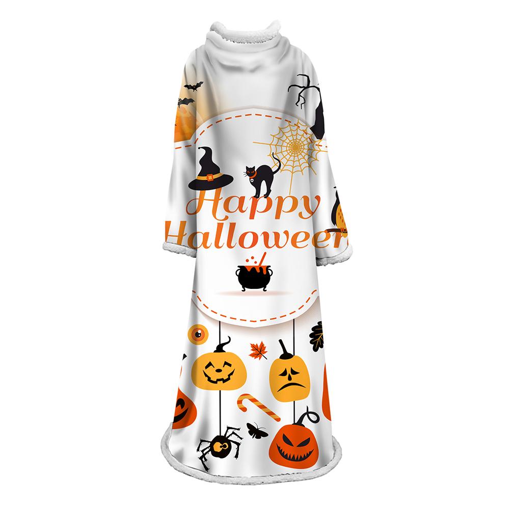 3D Digital Printed Blanket With Sleeves-Blanket Robe Halloween Party