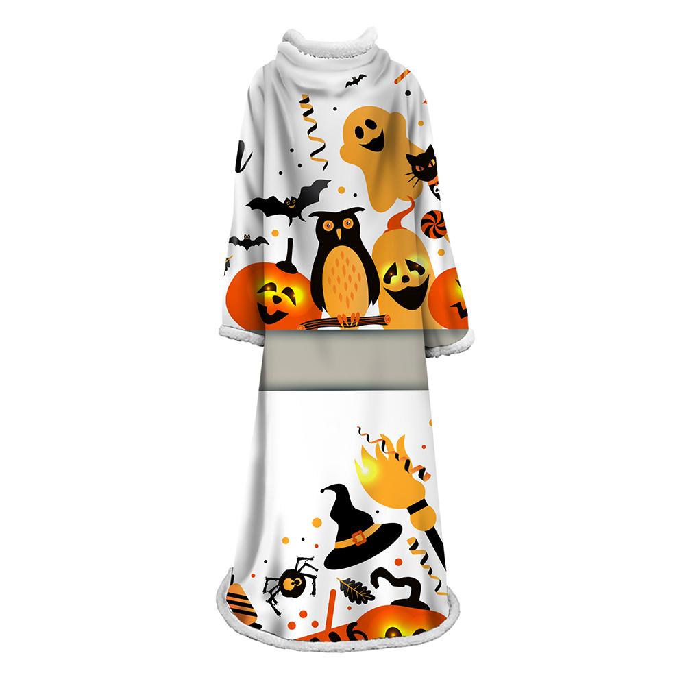 3D Digital Printed Blanket With Sleeves-Blanket Robe Halloween Party