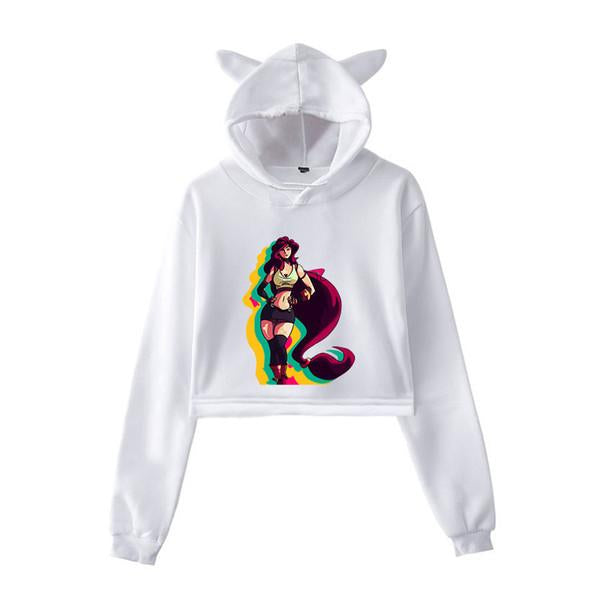 New Final Fantasy VII Girls Multicolor Short Harajuku Leisure FF7 Hoodies