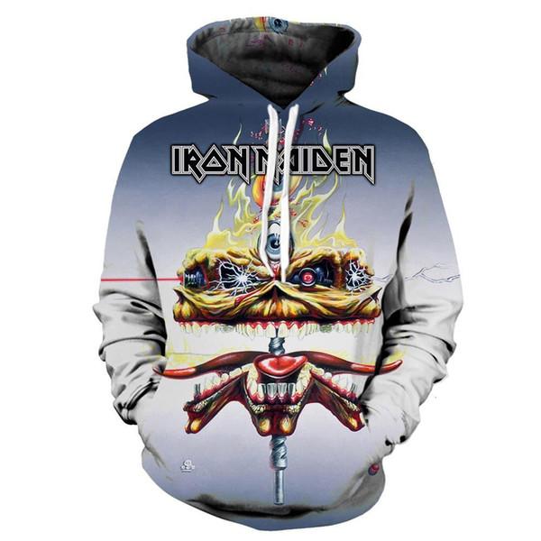 Fashion Iron Maiden Funny 3D Print Casual Hoodie Pullover