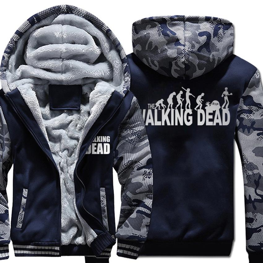 The Walking Dead Jackets - Solid Color The Walking Dead Series Evolution Theory Icon Fleece Jacket