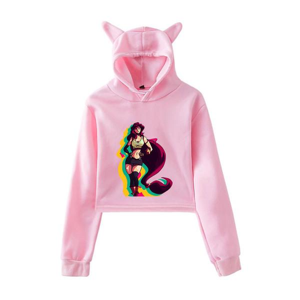 New Final Fantasy VII Girls Multicolor Short Harajuku Leisure FF7 Hoodies