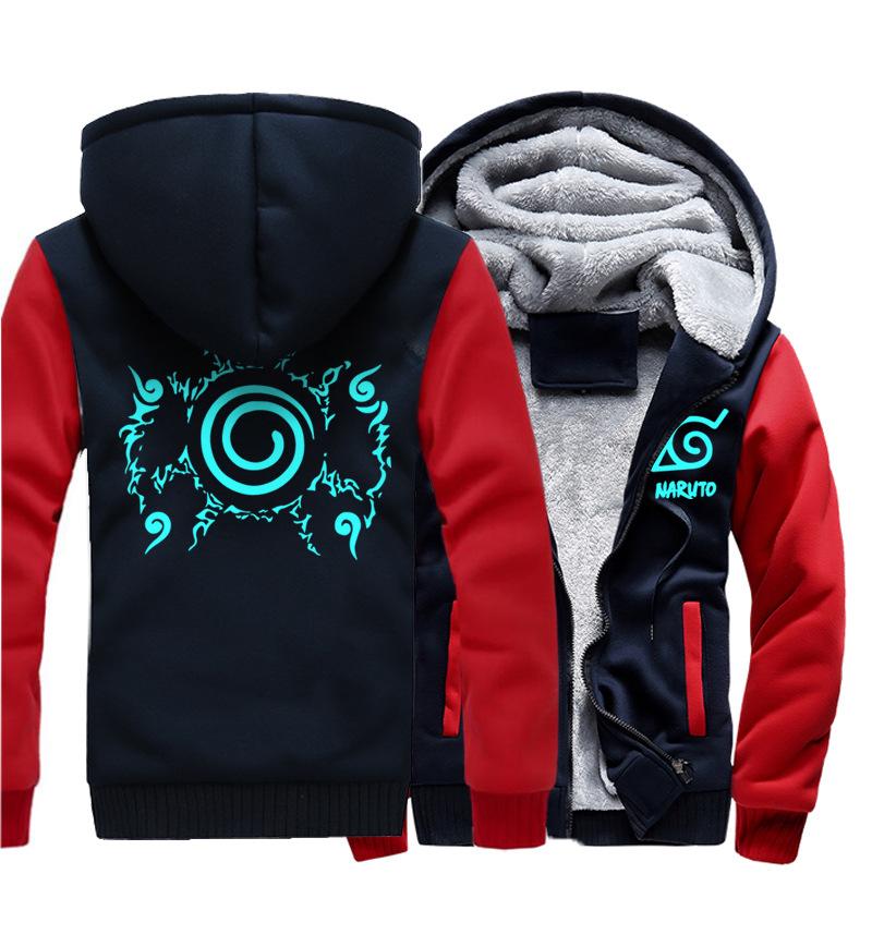 Naruto Jackets - Solid Color Naruto Anime Series Naruto Luminous Jacket Super Cool Fleece Jacket