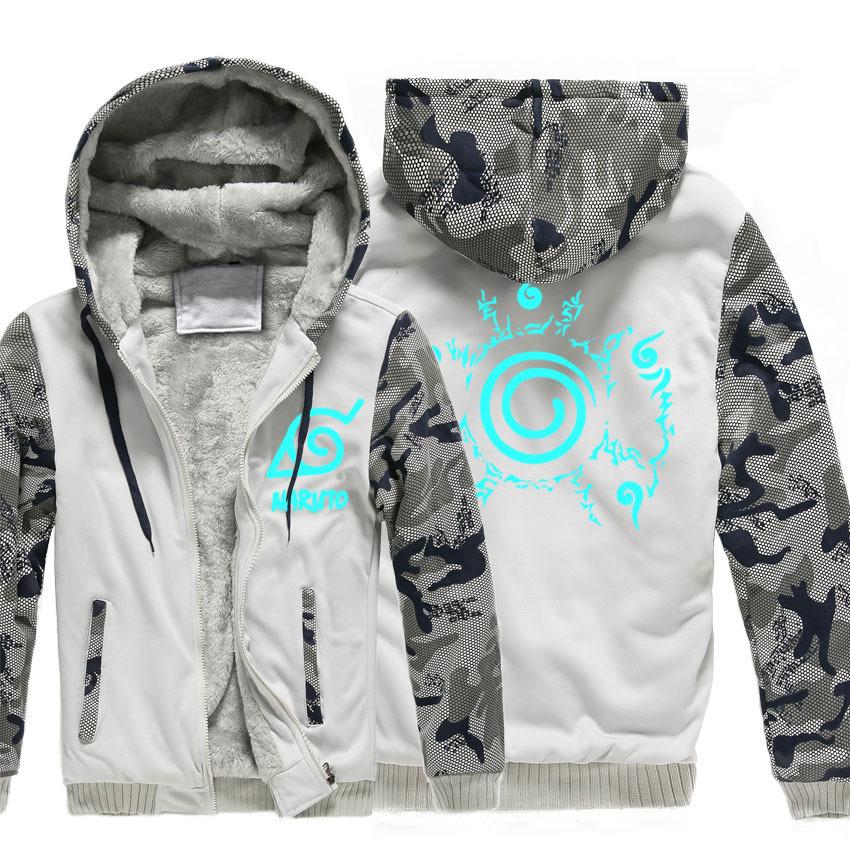 Naruto Jackets - Solid Color Naruto Anime Series Naruto Anime Sign Super Cool Fleece Jacket