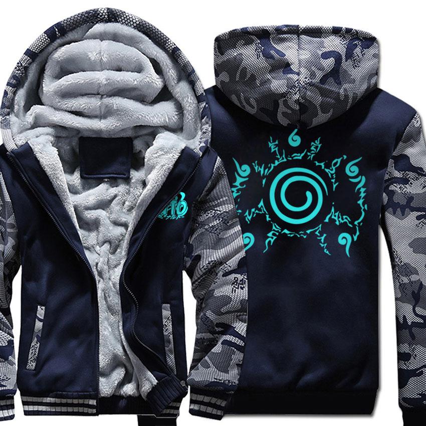 Naruto Jackets - Naruto Anime Series Naruto Sign Luminous Super Cool Fleece Jacket