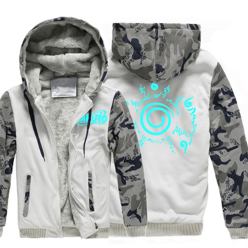 Naruto Jackets - Naruto Anime Series Naruto Sign Luminous Super Cool Fleece Jacket