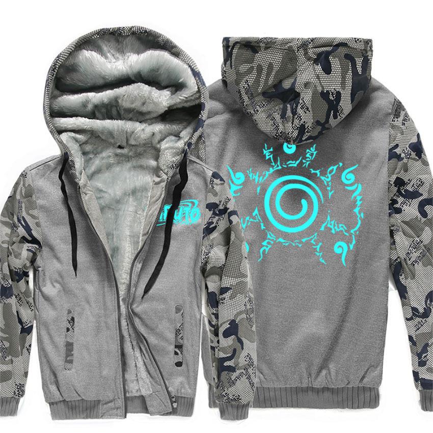 Naruto Jackets - Naruto Anime Series Naruto Sign Luminous Super Cool Fleece Jacket