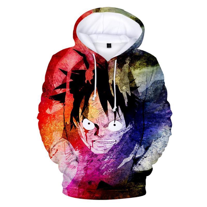 One Piece Hooded Sweatshirts - Men/Women Long Sleeve 3D Printed Hoodie