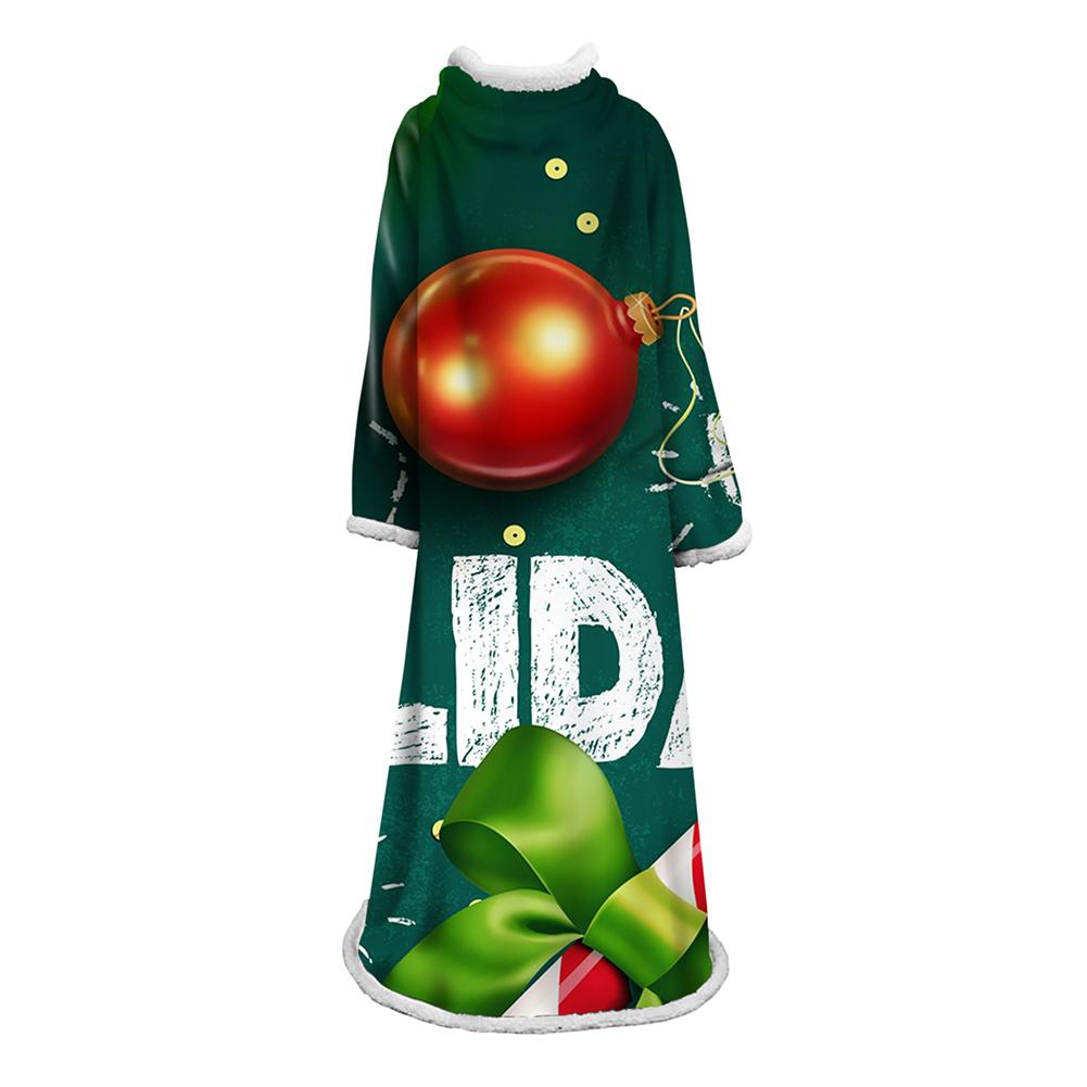 3D Digital Printed Blanket With Sleeves-Christmas Series Blanket Robe