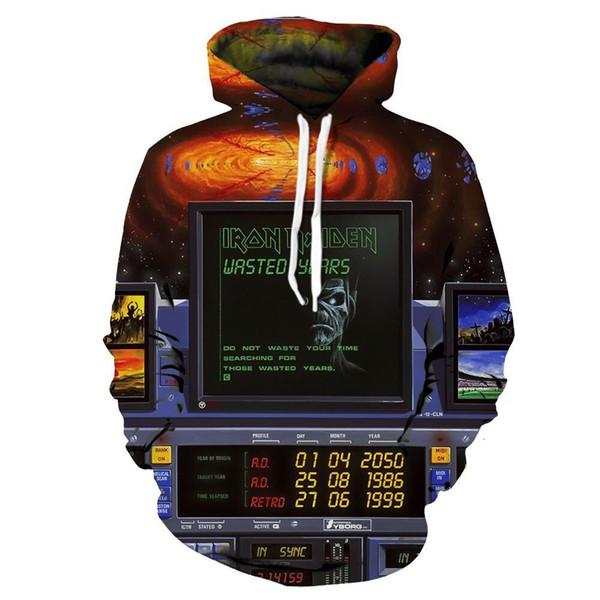 Fashion Iron Maiden Funny 3D Print Casual Hoodie Pullover Sweatshirt