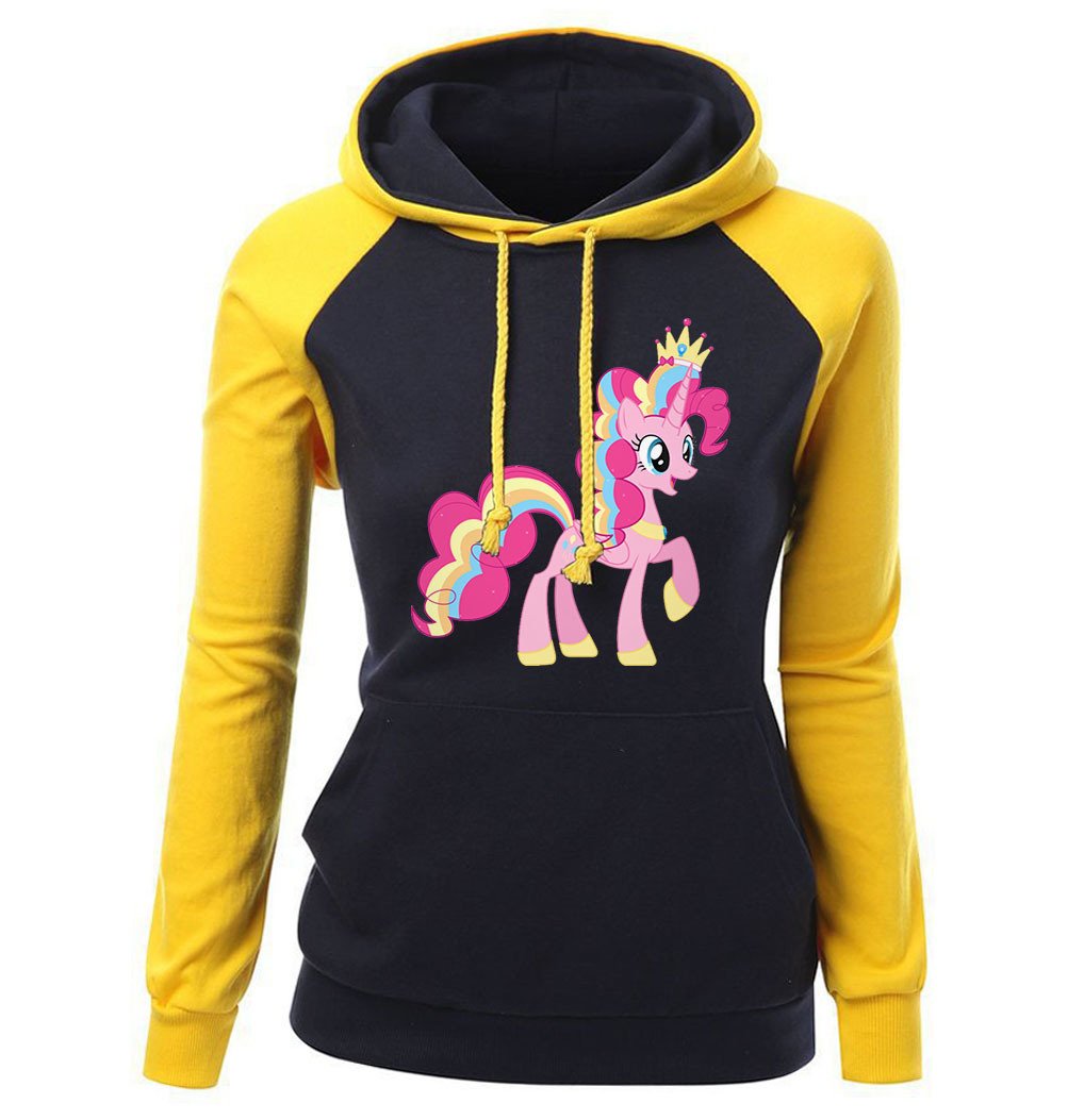 Women Hoodies - Women Hoodie Series Cute Unicorn Rainbow Tail Fleece Hoodie