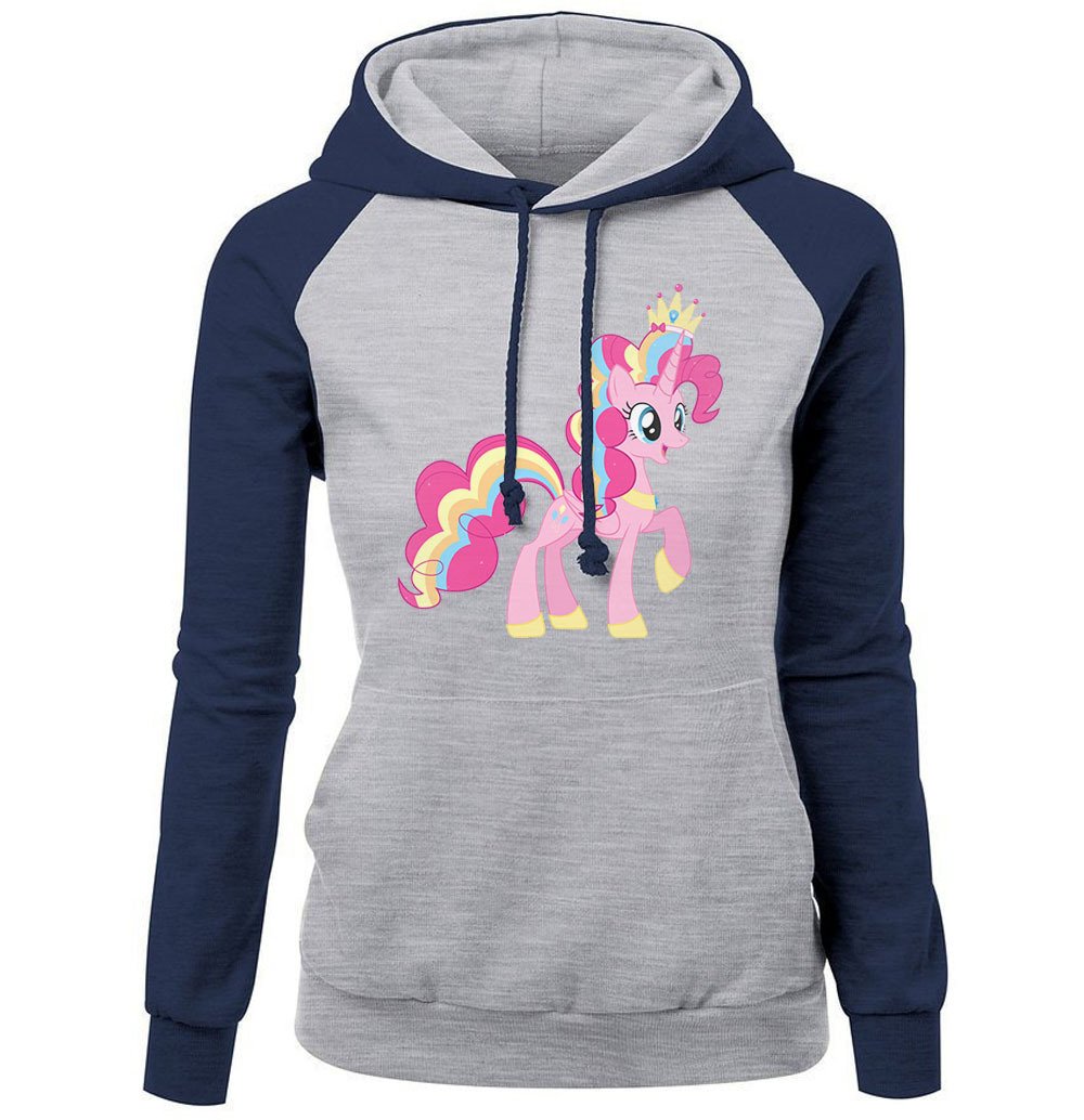 Women Hoodies - Women Hoodie Series Cute Unicorn Rainbow Tail Fleece Hoodie