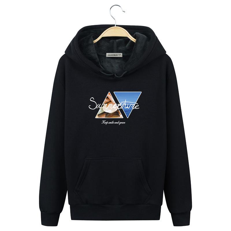 Harajuku Style Hoodies - Solid Color Harajuku Style Icon Series Fashion Fleece Hoodie
