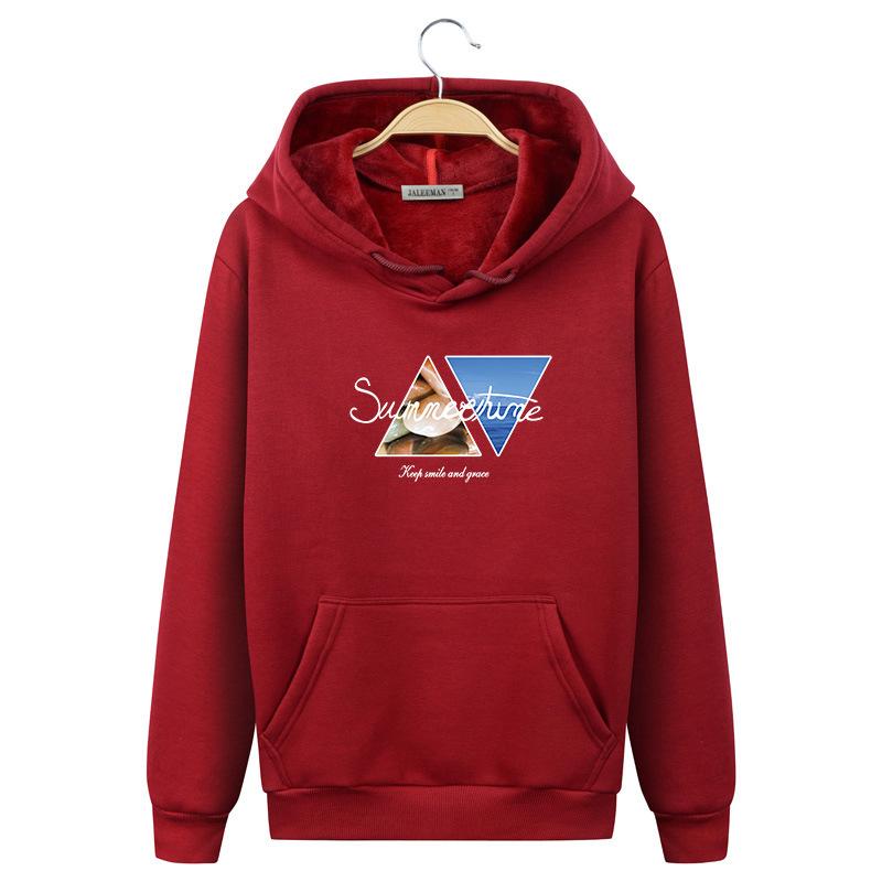Harajuku Style Hoodies - Solid Color Harajuku Style Icon Series Fashion Fleece Hoodie