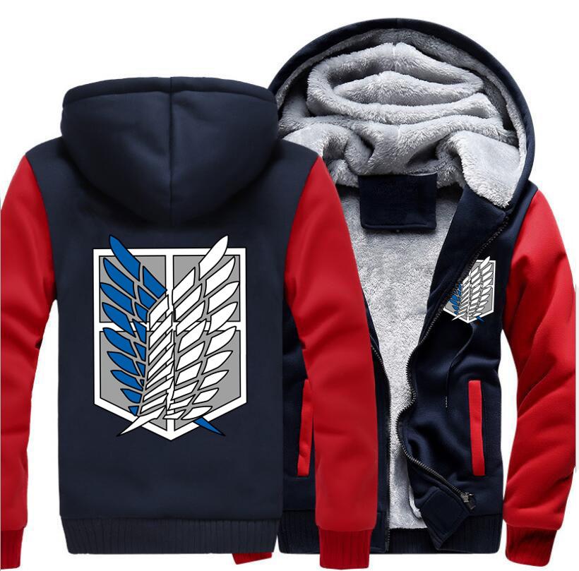 Hip Hop Jackets - Solid Color Hip Hop Series Hip Hop Blue and White Sign Fleece Jacket