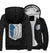 Hip Hop Jackets - Solid Color Hip Hop Series Hip Hop Blue and White Sign Fleece Jacket