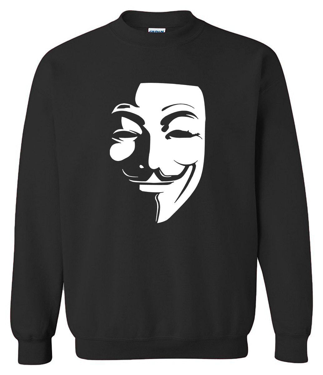 Men's Sweatshirts - Men's Sweatshirt Series V-Vendetta White Icon Fleece Sweatshirt