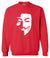 Men's Sweatshirts - Men's Sweatshirt Series V-Vendetta White Icon Fleece Sweatshirt