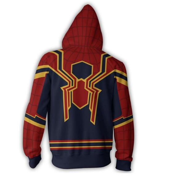 Spiderman Hoodies - Spiderman Super Hero Super Cool 3D Zip Up Hoodie