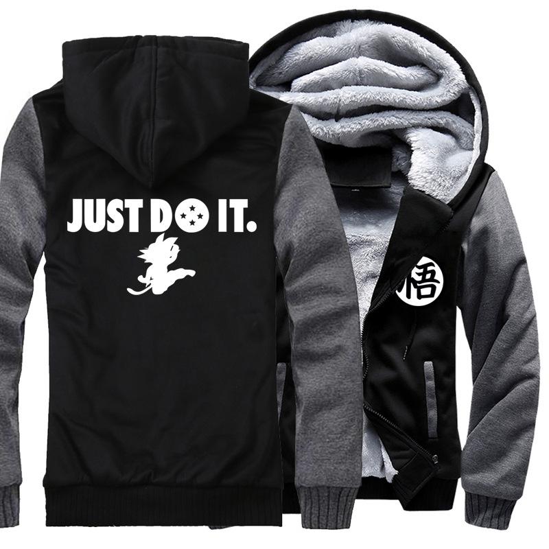 Dragon Ball Jackets - Solid Color Dragon Ball Anime Series GoKu Fleece Jacket