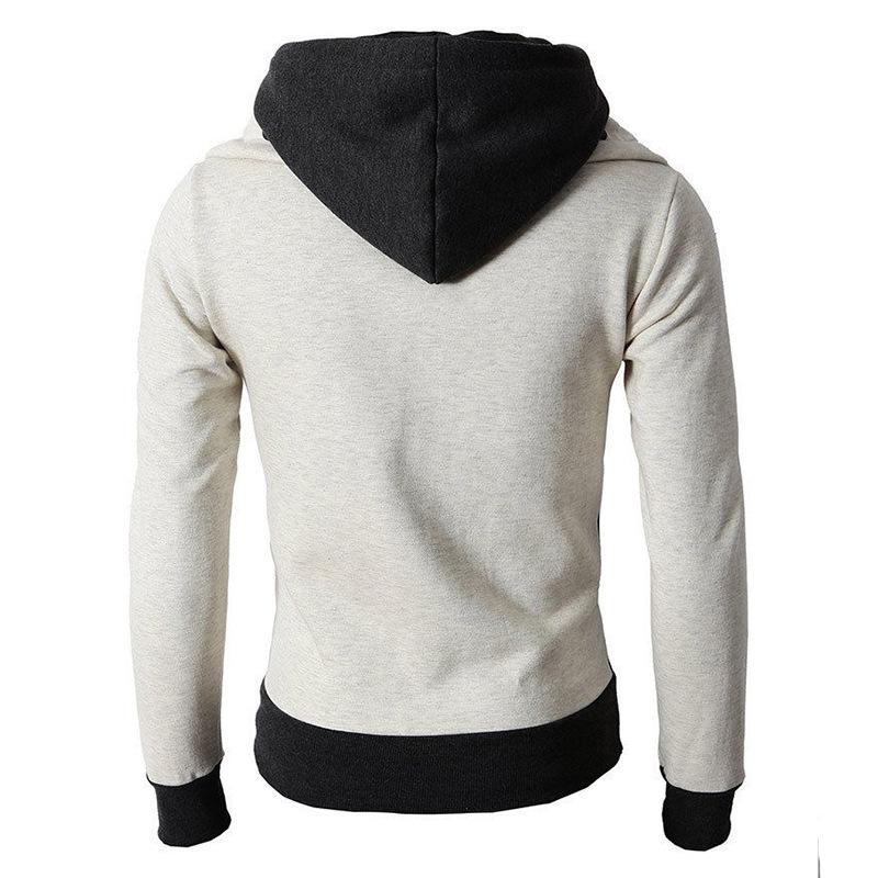 Solid Color Comfortable Coats - Zip Up Grey Black Coat