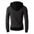 Solid Color Comfortable Coats - Zip Up Grey Black Coat