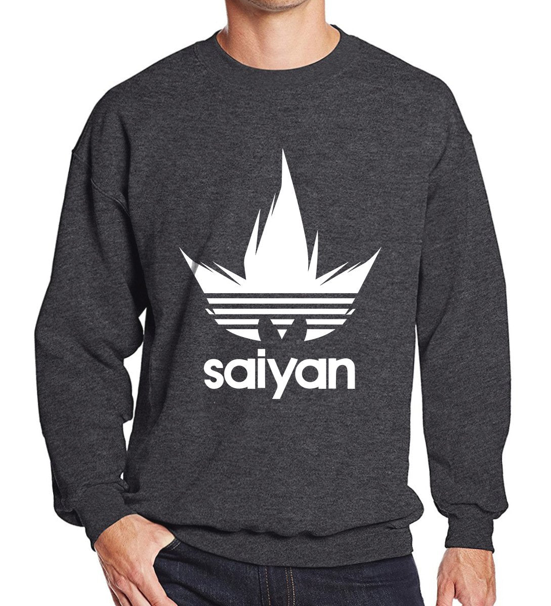 Dragon Ball Sweatshirts - Dragon Ball Sweatshirt Series Men's Sweatshirt Saiyan White Icon Sweatshirt