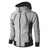 Solid Color Comfortable Coats - Zip Up Grey Black Coat