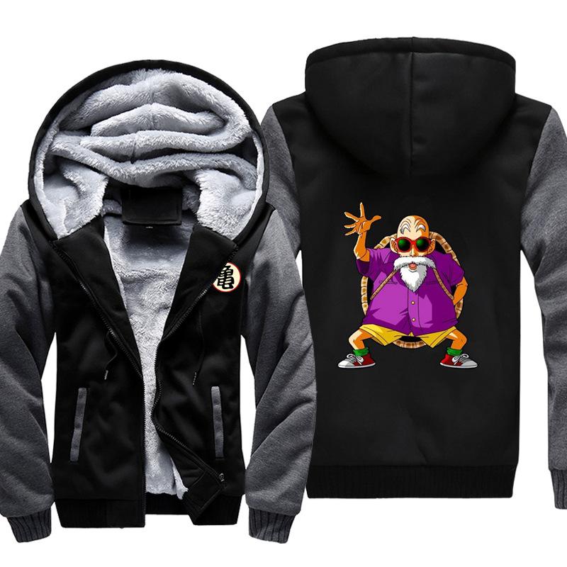 Dragon Ball Jackets - Solid Color Dragon Ball Series Cartoon Master Roshi Icon Super Cool Fleece Jacket