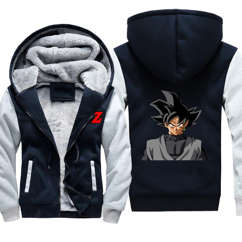 Dragon Ball Jackets - Solid Color Dragon Ball Series Cartoon Bad Goku Icon Super Cool Fleece Jacket