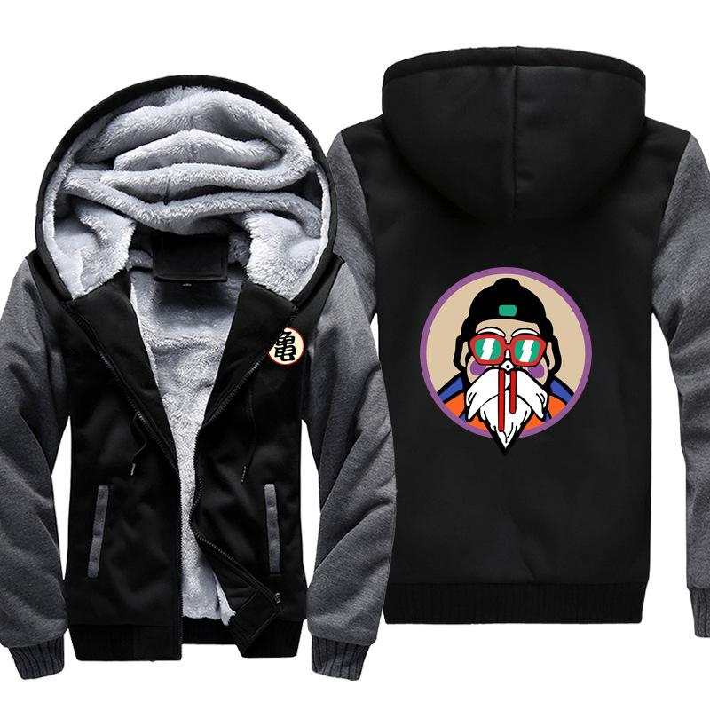 Dragon Ball Jackets - Solid Color Dragon Ball Series Cartoon Master Roshi Icon Super Cool Fleece Jacket