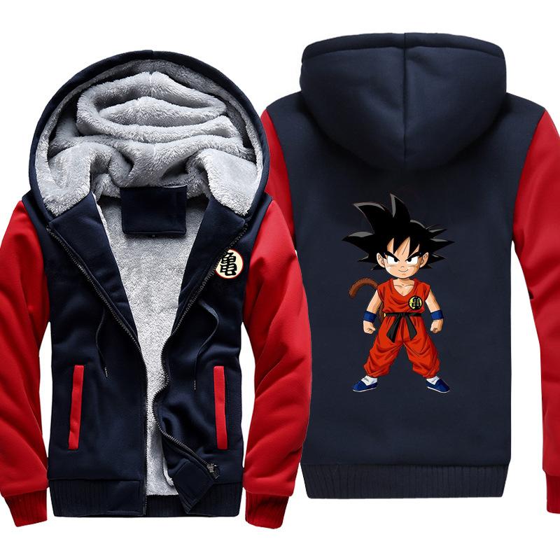 Dragon Ball Jackets - Solid Color Dragon Ball Goku Icon Cute Fleece Jacket