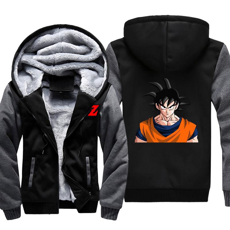 Dragon Ball Jackets - Solid Color Dragon Ball Series Anime Cartoon Goku Icon Fleece Jacket