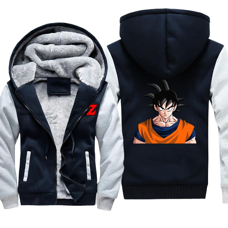 Dragon Ball Jackets - Solid Color Dragon Ball Series Anime Cartoon Goku Icon Fleece Jacket