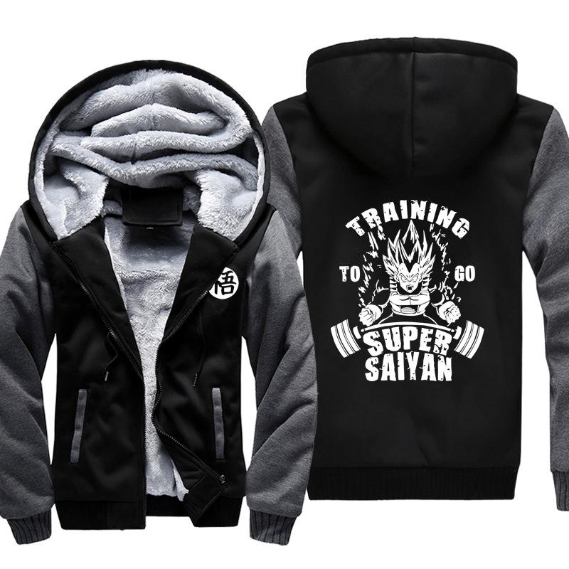 Dragon Ball Jackets - Solid Color Dragon Ball Series SAIYAN Icon Super Cool Fleece Jacket