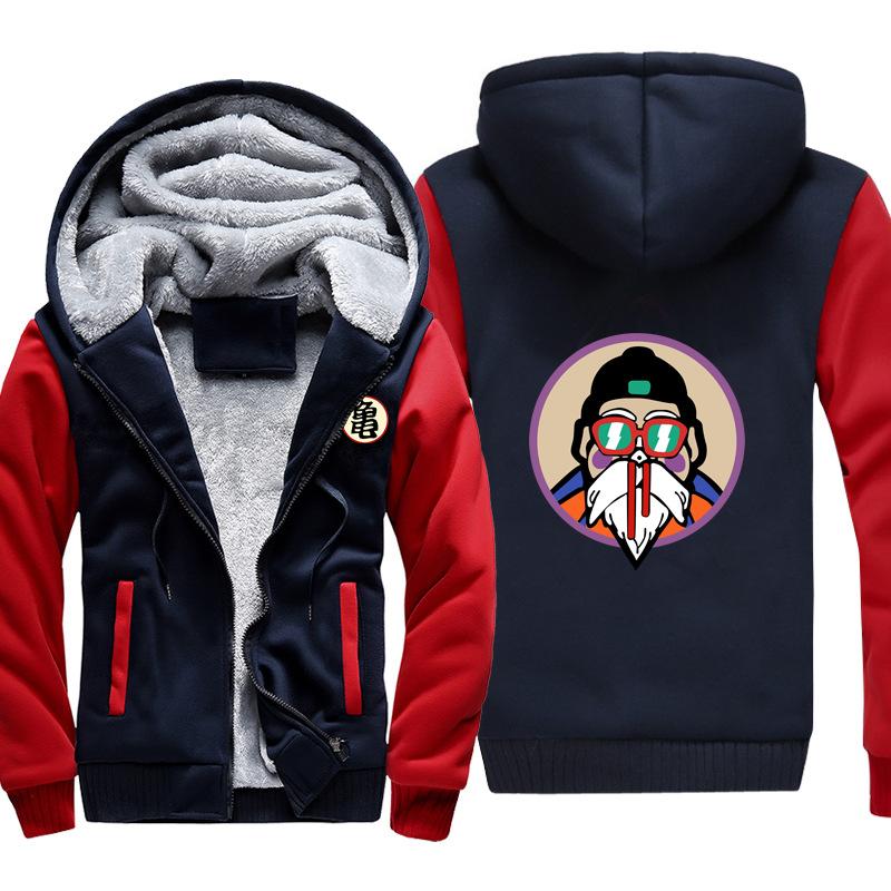 Dragon Ball Jackets - Solid Color Dragon Ball Series Cartoon Master Roshi Icon Super Cool Fleece Jacket