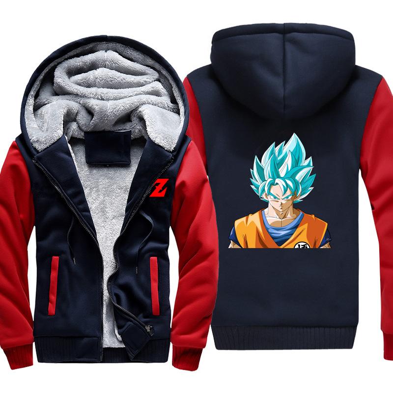 Dragon Ball Jackets - Solid Color Dragon Ball Cartoon Series Goku Super Cool Fleece Jacket