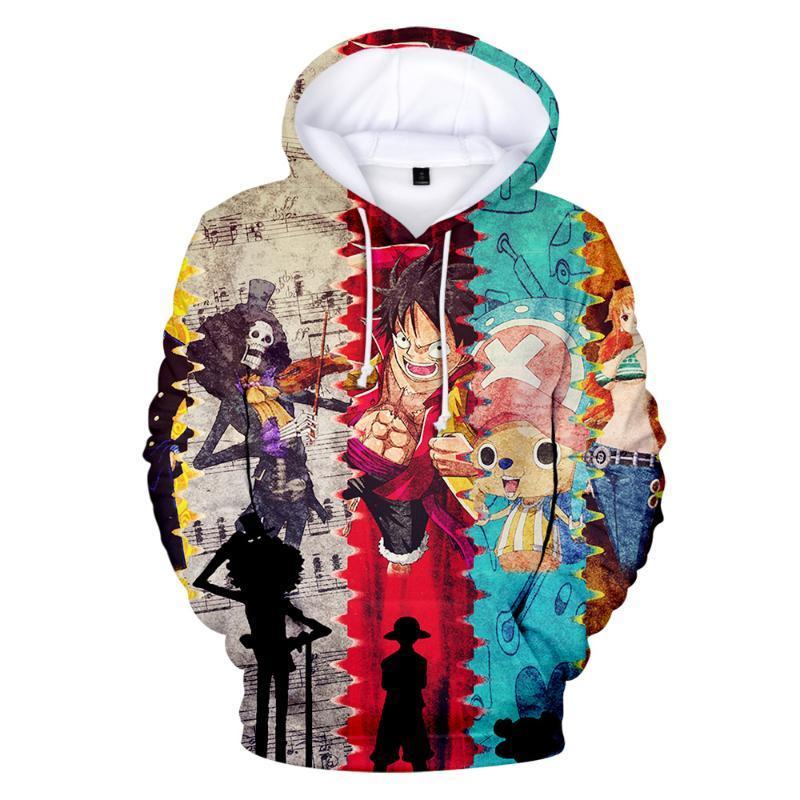 One Piece 3D Printed Casual Hoodies - Men/Women Long Sleeve Hooded Sweatshirts