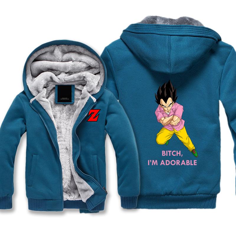 Dragon Ball Jackets - Solid Color Dragon Ball Cartoon Series Icon Fleece Jacket