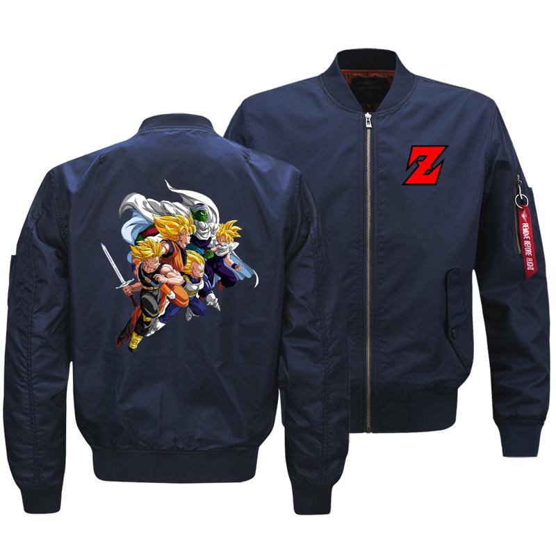 Dragon Ball Jackets - Solid Color Dragon Ball Anime Series Flight Suit Fleece Jacket